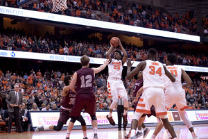 Tyus Battle leads Syracuse in scoring (17.0 points per game) after refining his jump shot with Drew Hanlen this past summer. 